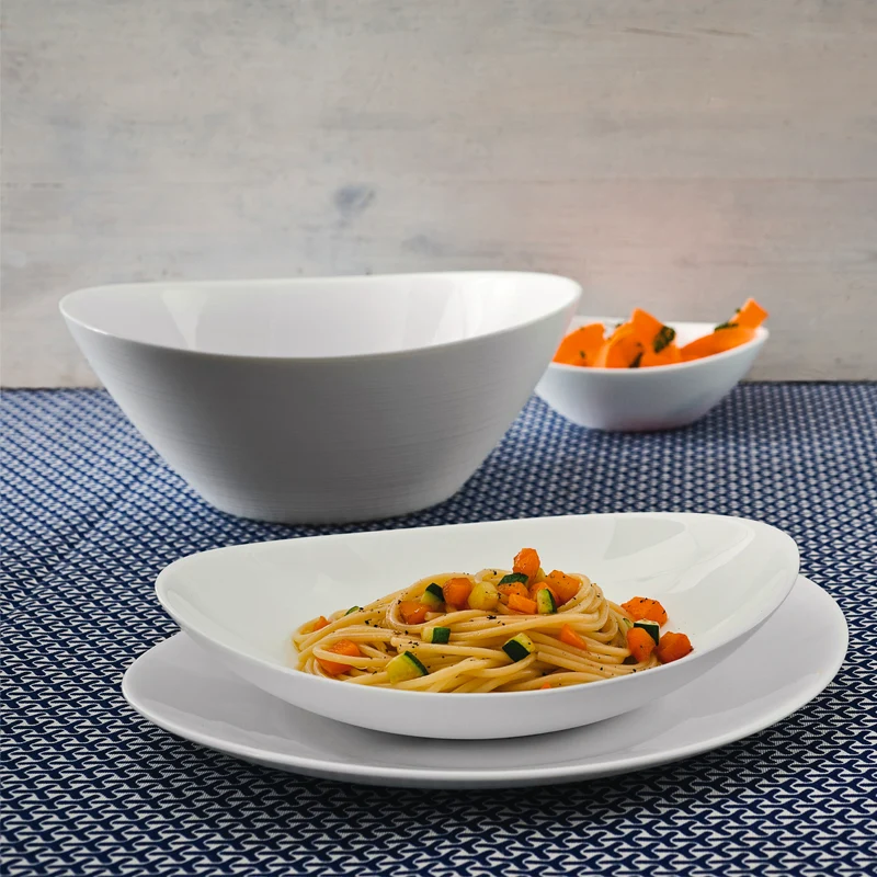 Prometeo Servizio Piatti In Vetro Opale - Set 19 Pz