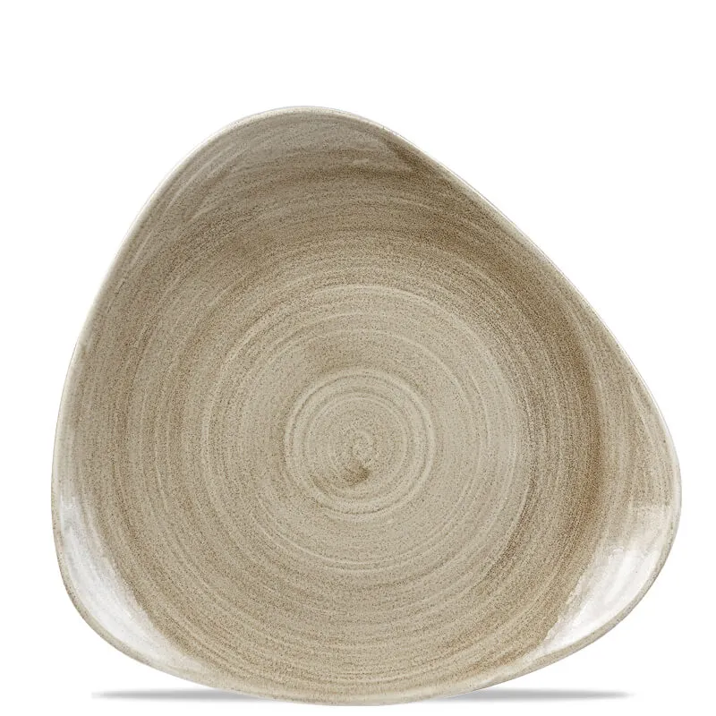 31 cm - Stonecast Piatto Piano Triangolare In Porcellana Vetrificata