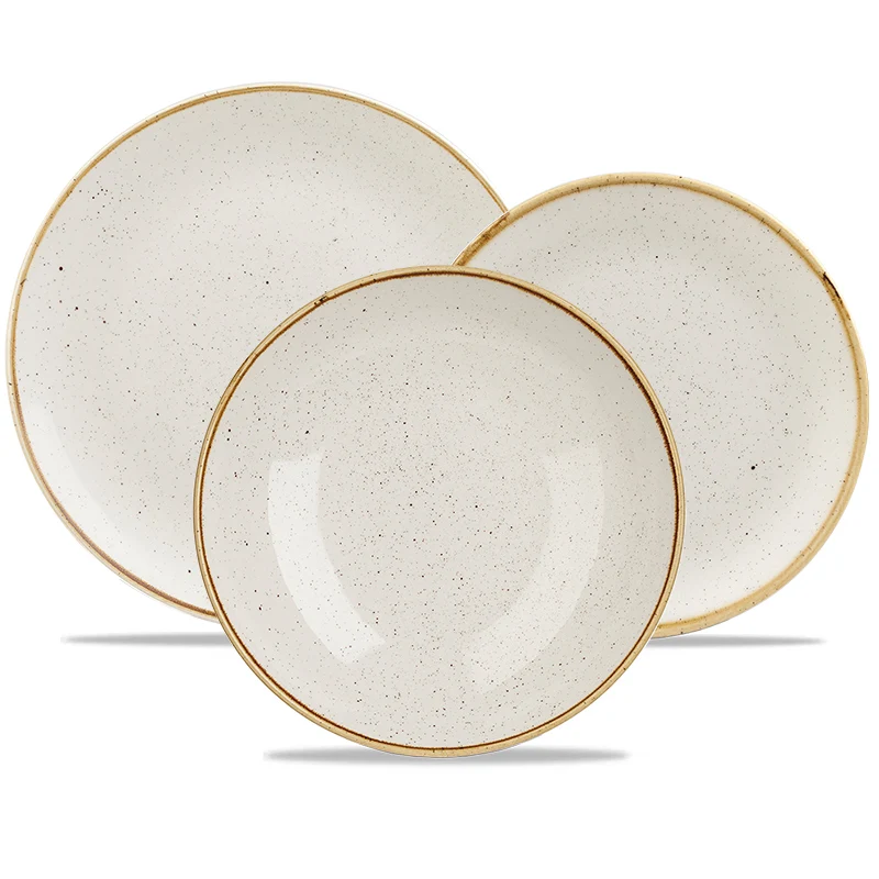 Stonecast Servizio Piatti In Porcellana Vetrificata - Set 12 Pz