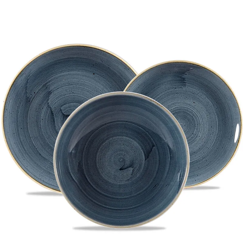 Stonecast Servizio Piatti In Porcellana Vetrificata - Set 12 Pz