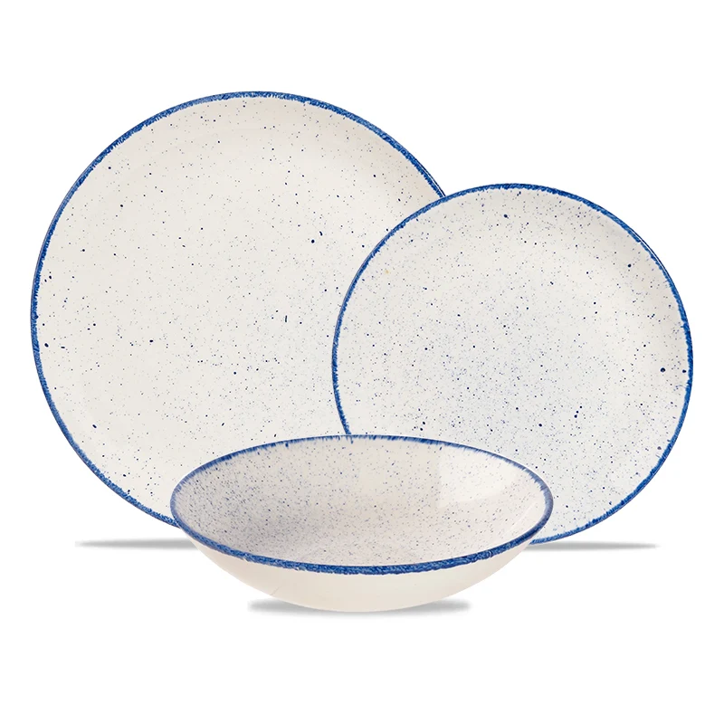 Stonecast Servizio Piatti In Porcellana Vetrificata - Set 12 Pz