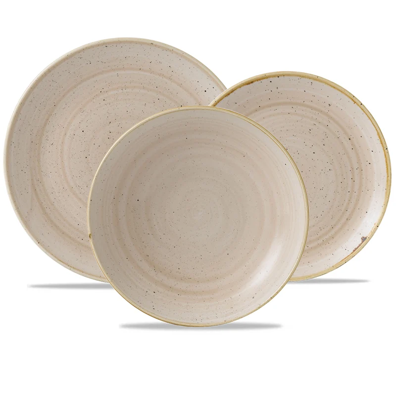 Stonecast Servizio Piatti In Porcellana Vetrificata - Set 12 Pz