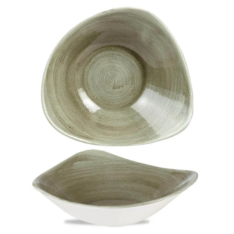 23.5x23.5 cm - Stonecast Piatto Fondo Triangolare In Porcellana Vetrificata