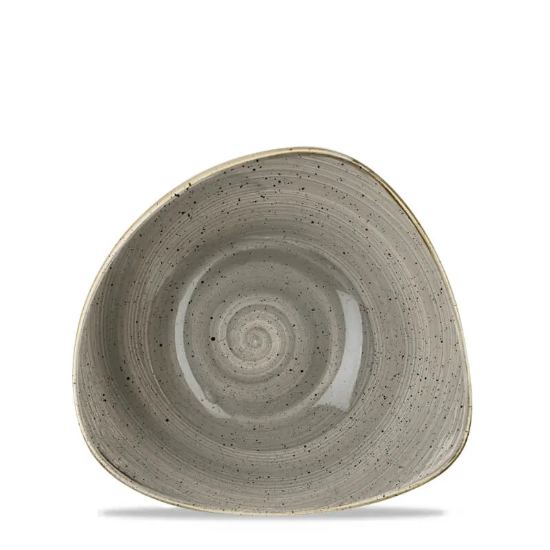 23.5x23.5 cm - Stonecast Piatto Fondo Triangolare In Porcellana Vetrificata