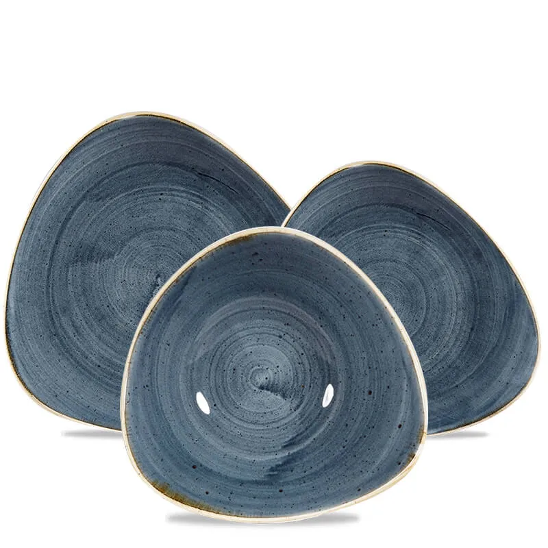 Stonecast Servizio Piatti Triangolare In Porcellana Vetrificata - Set 12 Pz
