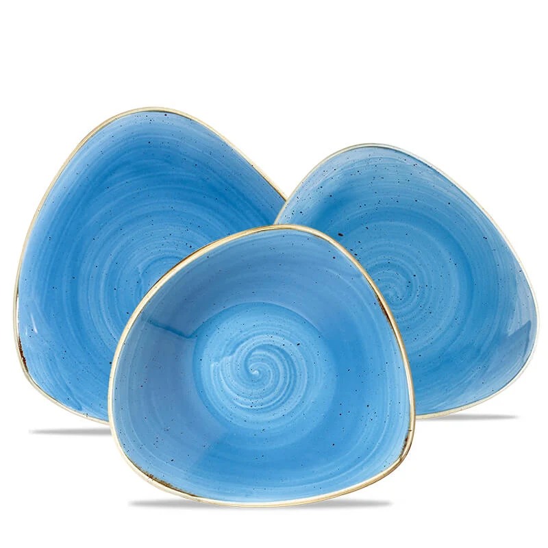 Stonecast Servizio Piatti Triangolare In Porcellana Vetrificata - Set 12 Pz