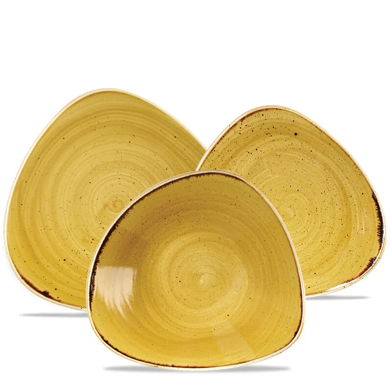 Stonecast Servizio Piatti Triangolare In Porcellana Vetrificata - Set 12 Pz