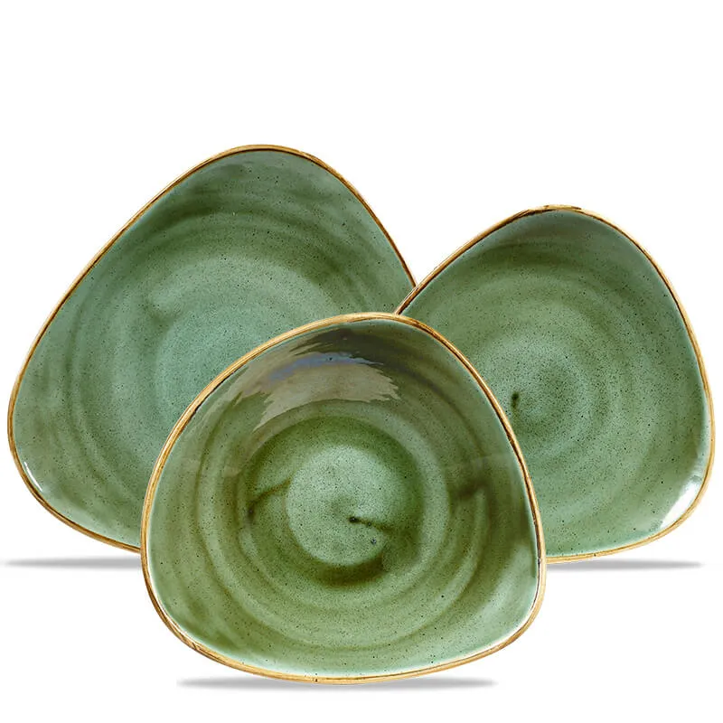 Stonecast Servizio Piatti Triangolare In Porcellana Vetrificata - Set 12 Pz