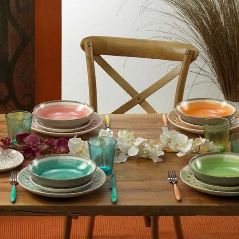 Louise Cape Town Servizio Piatti In Ceramica - Set 18 Pz