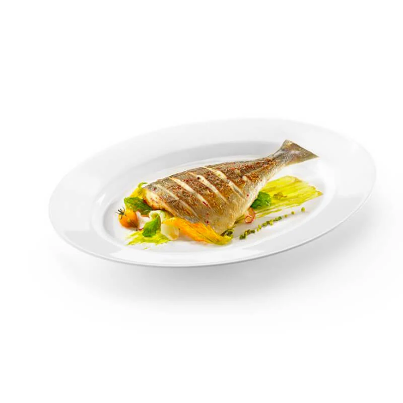 35 cm - Grangusto Piatto Portata In Vetro Opale Temperato - Set 6 Pz