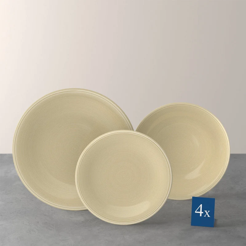 Color Loop Servizio Piatti In Porcellana - Set 12 Pz