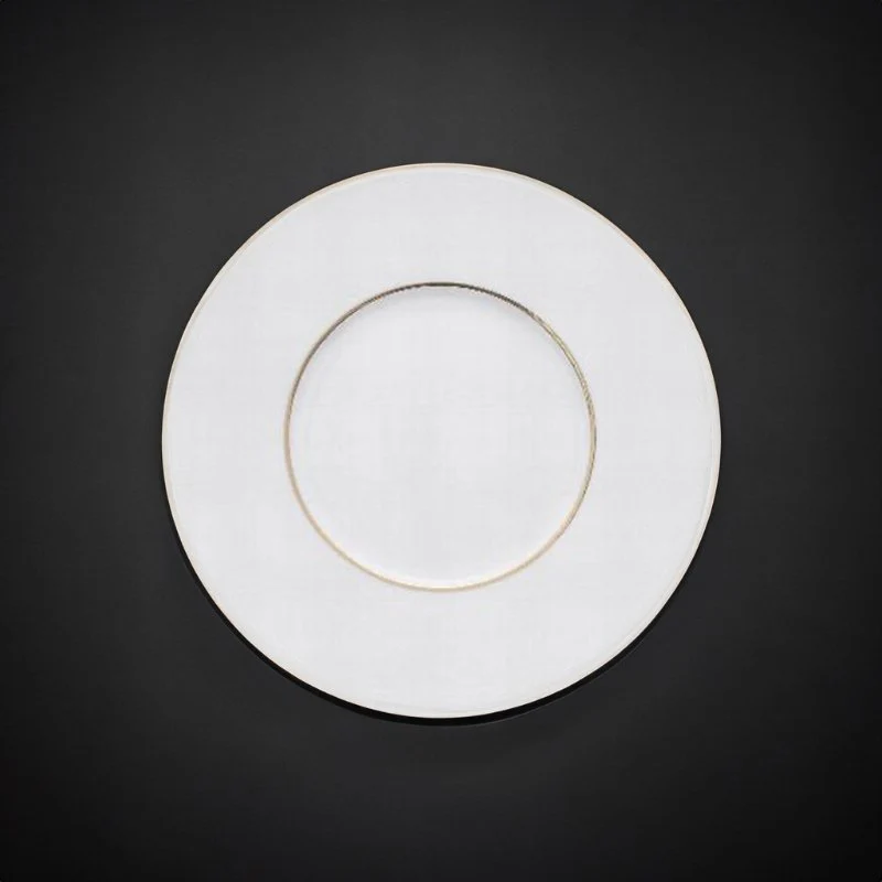 23 cm - Ligne D'Or Piatto Frutta Dessert In Porcellana - Set 6 Pz
