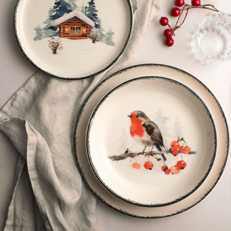 Frosty Nordic Servizio Piatti In Porcellana - Set 18 Pz