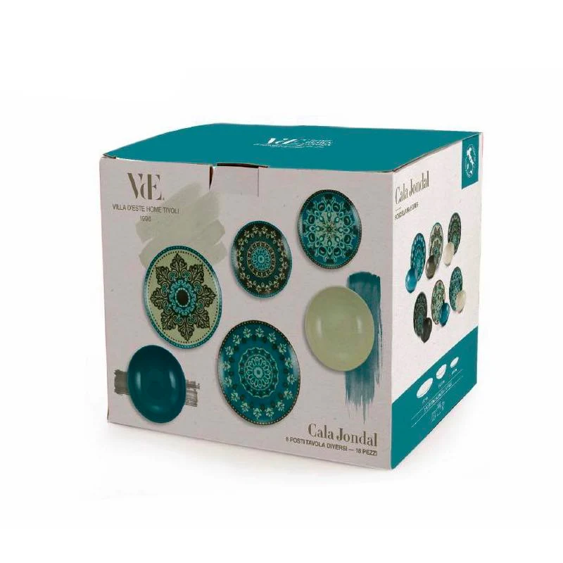 Cala Jondal Servizio Piatti In Stoneware - Set 18 Pz