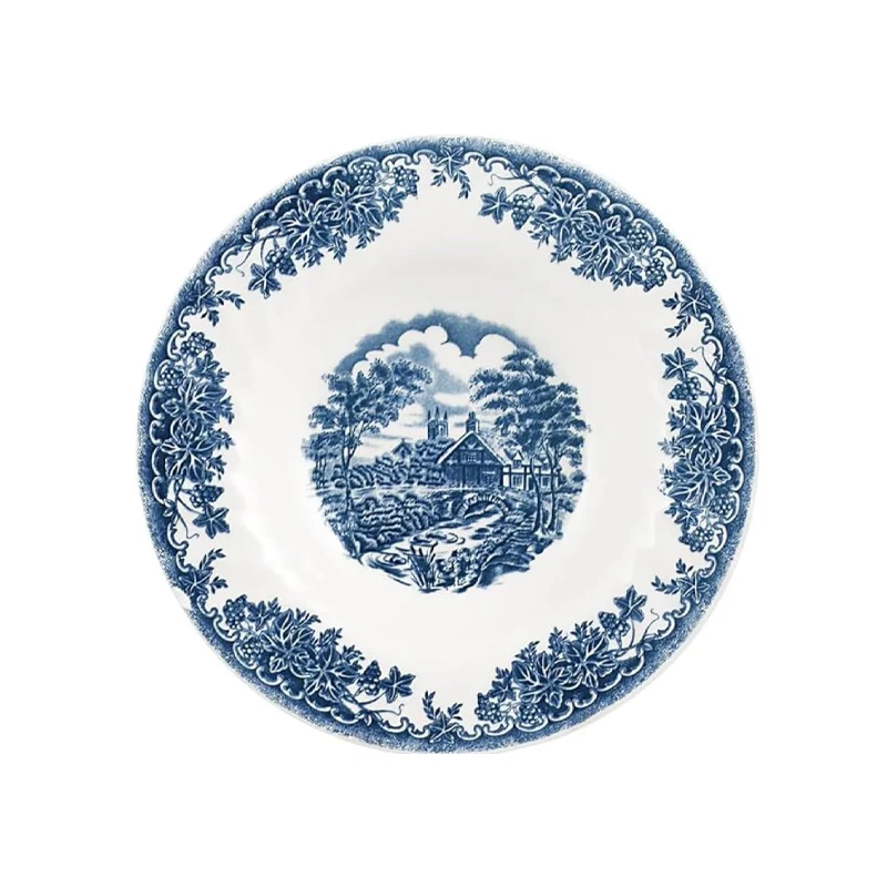 James Sadler & Sons Brookblue Servizio Piatti In Terracotta - Set 18 Pz