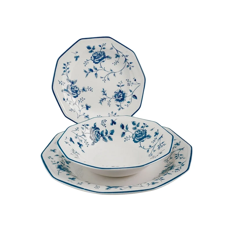 James Sadler & Sons Rose Servizio Piatti In Terracotta - Set 18 Pz