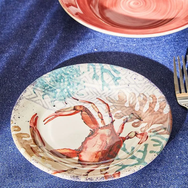 Vela Aquarium Servizio Piatti In Stoneware - Set 18 Pz