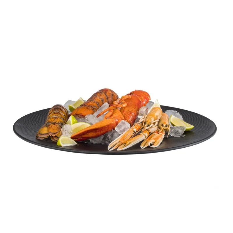 42 cm - Nero Vassoio In Melamina - Set 6 Pz