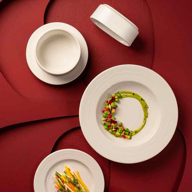 18 cm - Eclipse Piatto Fondo In Porcellana - Set 3 Pz