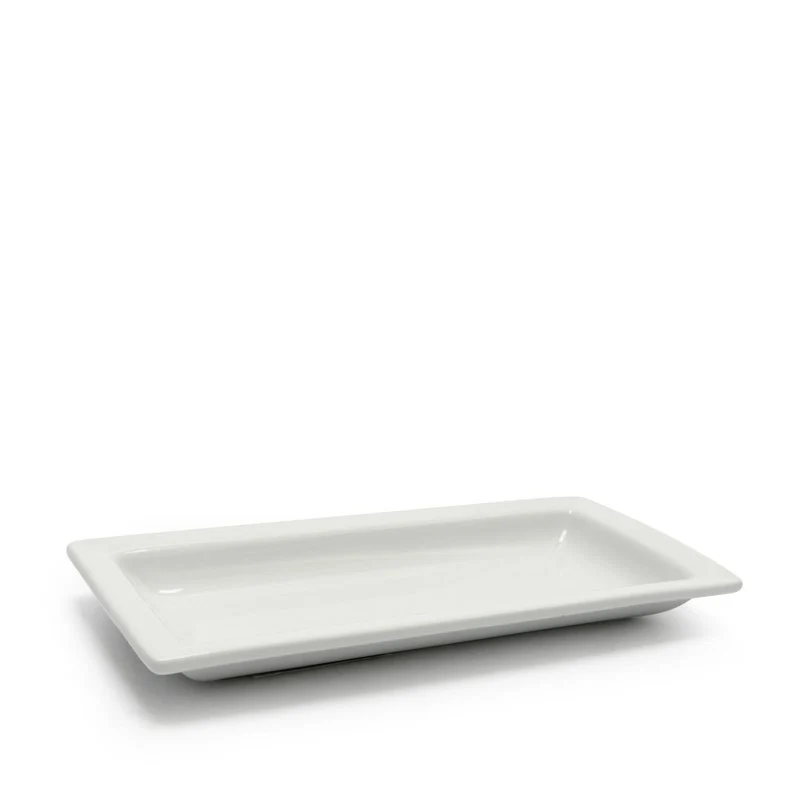 17.8x8.7 cm - Justwhite Piatto Presentazione Rettangolare In Porcellana - Set 6 Pz