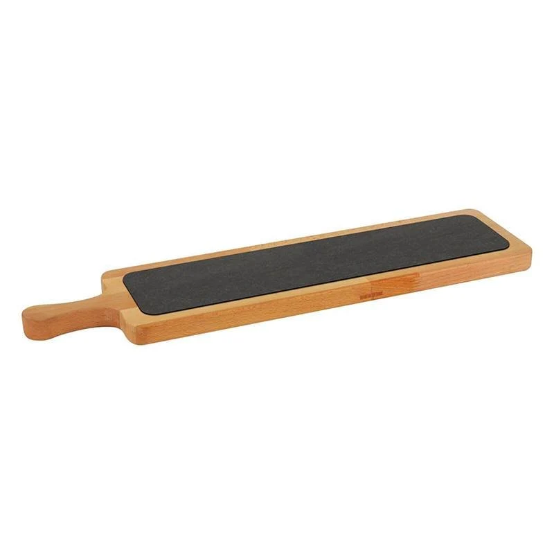60x15 cm - Tableware, Buffet & Display Piatto In Ghisa Con Supporto In Legno
