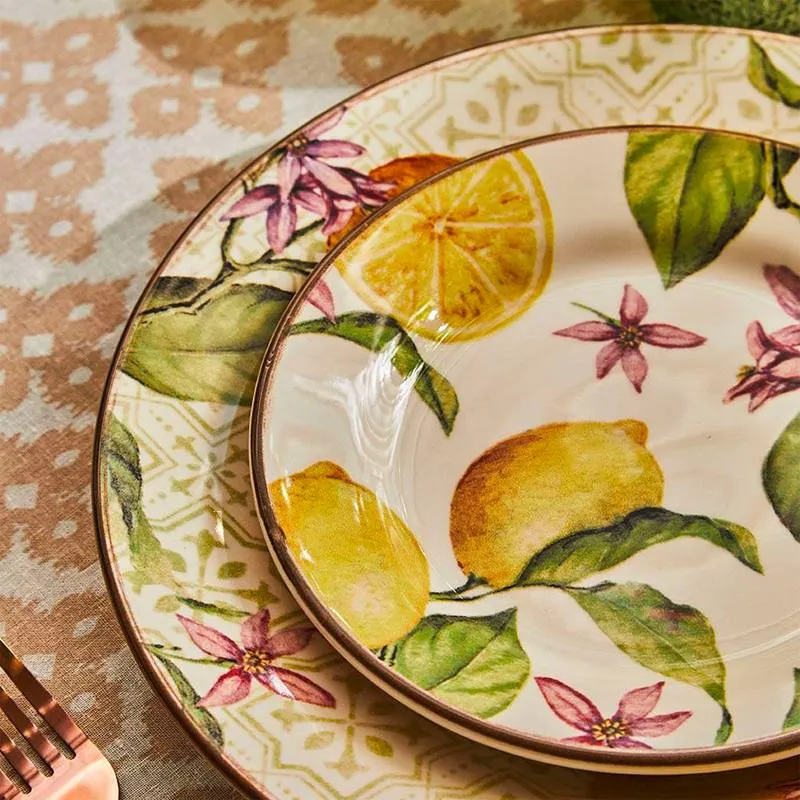 Vela Zagara Servizio Piatti In Stoneware - Set 18 Pz