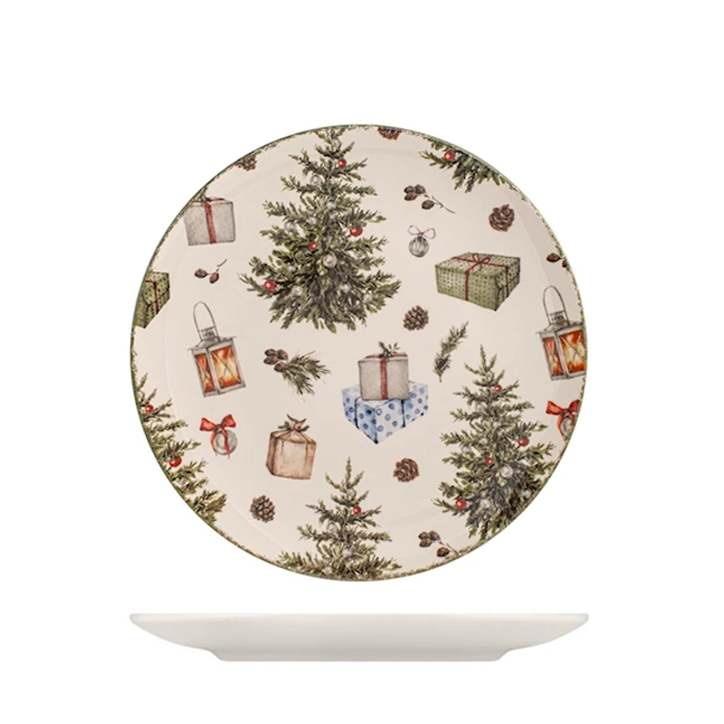 Christmas Carol Servizio Piatti In Stoneware - Set 18 Pz