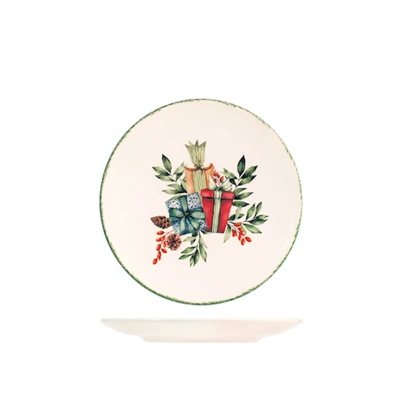Christmas Carol Servizio Piatti In Stoneware - Set 18 Pz