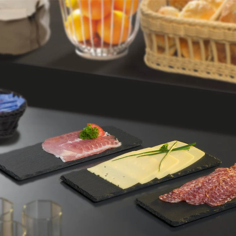 30x12 cm - Piatto Presentazione Rettangolare In Ardesia