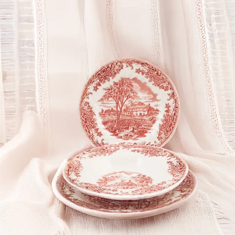 James Sadler & Sons Brookpink Servizio Piatti In Terracotta - Set 18 Pz