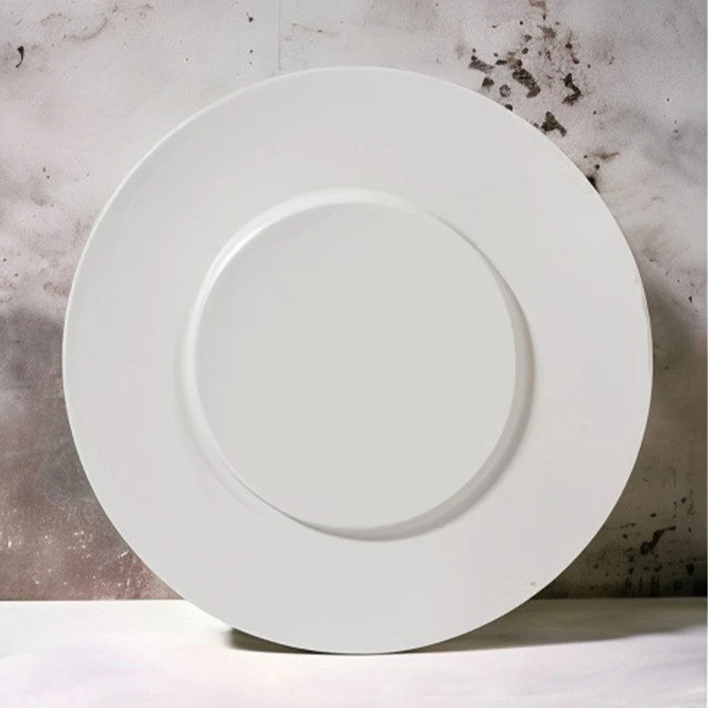 30.6 cm - Magnesium Podium Piatto Presentazione Rotondo In Porcellana - Set 2 Pz