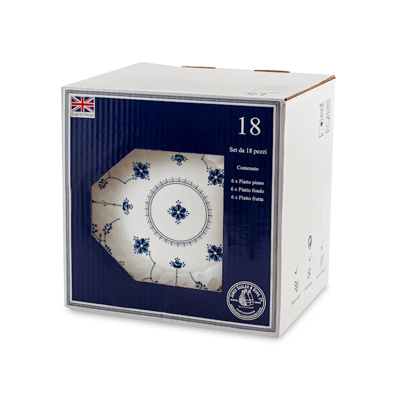 James Sadler & Sons Finlandia Servizio Piatti In Terracotta - Set 18 Pz