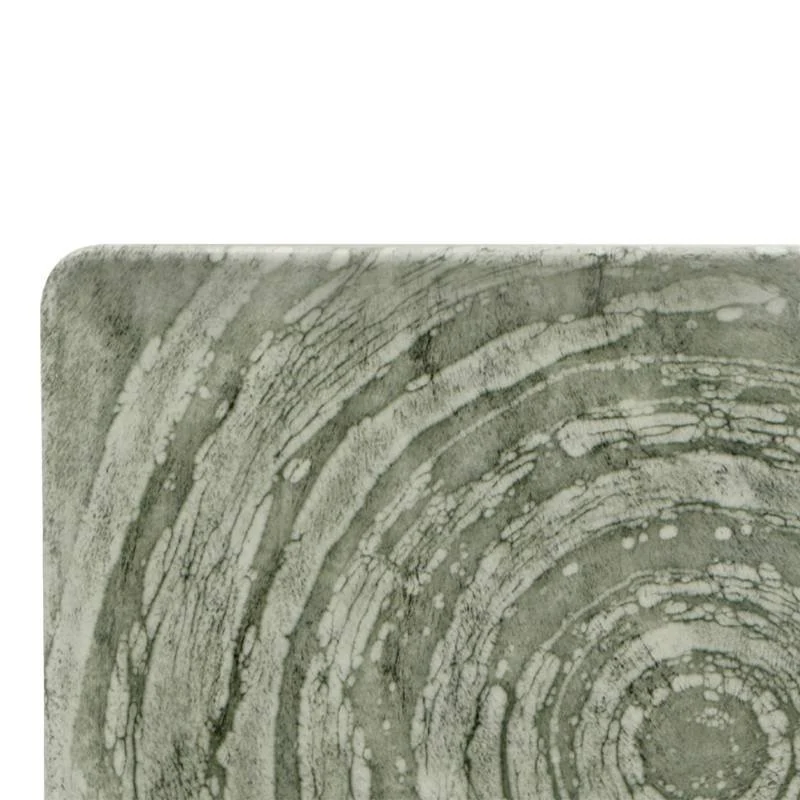 30 cm - Focus Grey Piatto Vassoio Rettangolare In Porcellana - Set 6 pz