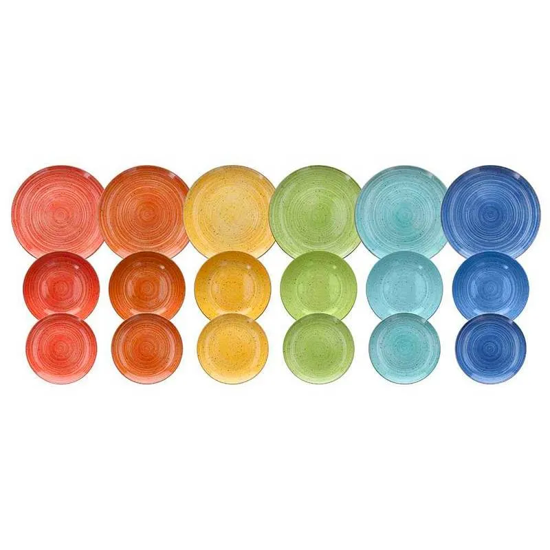 Madison Kaleido Servizio Piatti In Porcellana - Set 18 Pz