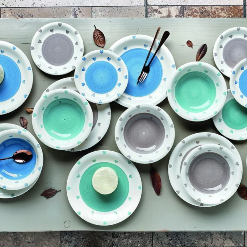 Lousie Lovely Servizio Piatti In Stoneware - Set 18 Pz