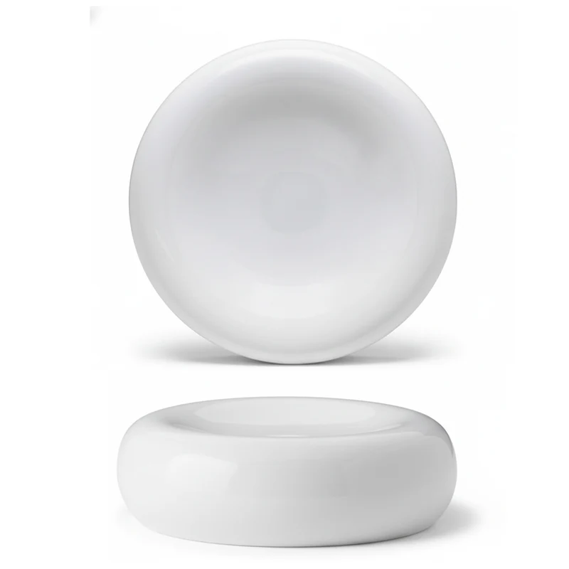 11 cm - Stone Piatto Presentazione Rotondo In Porcellana - Set 6 Pz