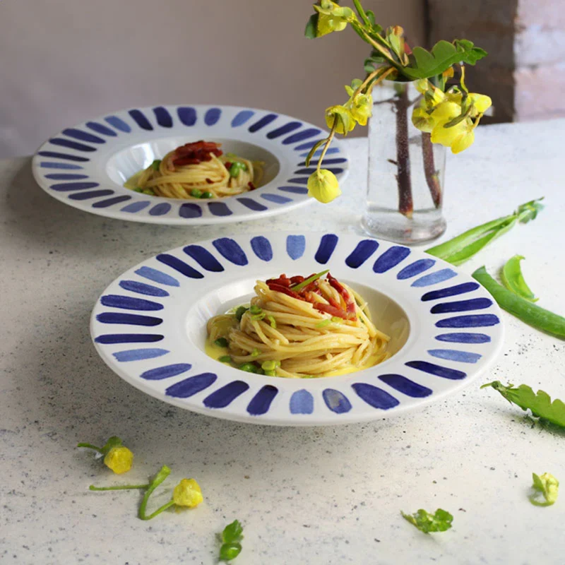 33 cm - Panarea Piatto Pizza In Porcellana - Set 6 Pz