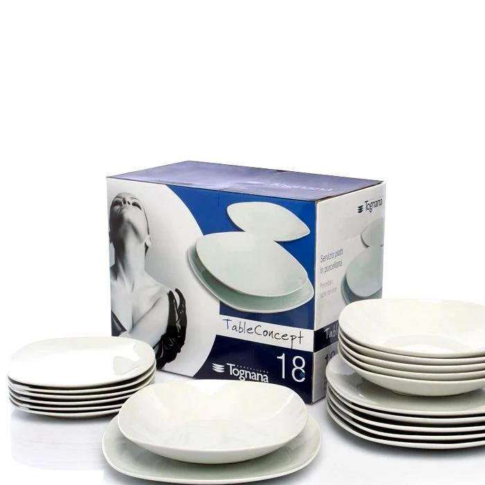 Splendor Servizio Piatti In Porcellana - Set 18 Pz