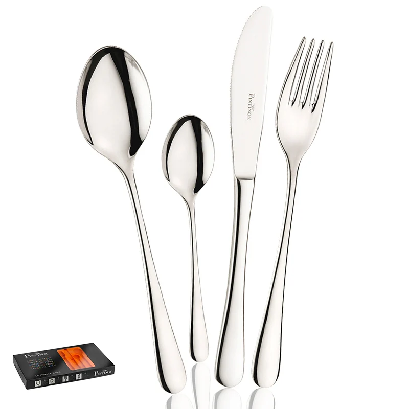 Hotel Servizio Posate In Acciaio Inox - Set 24 Pz