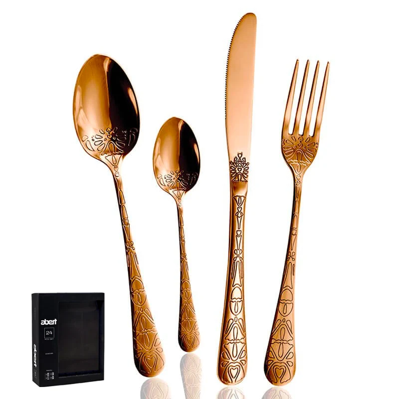 Tattoo Servizio Posate In Acciaio Inox - Set 24 Pz