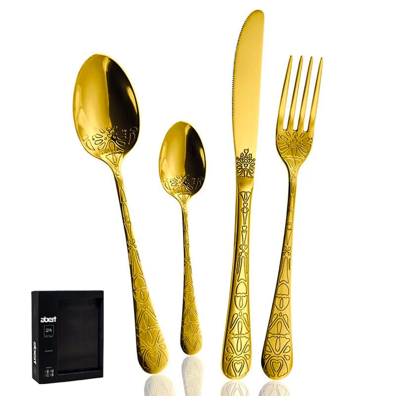 Tattoo Servizio Posate In Acciaio Inox - Set 24 Pz