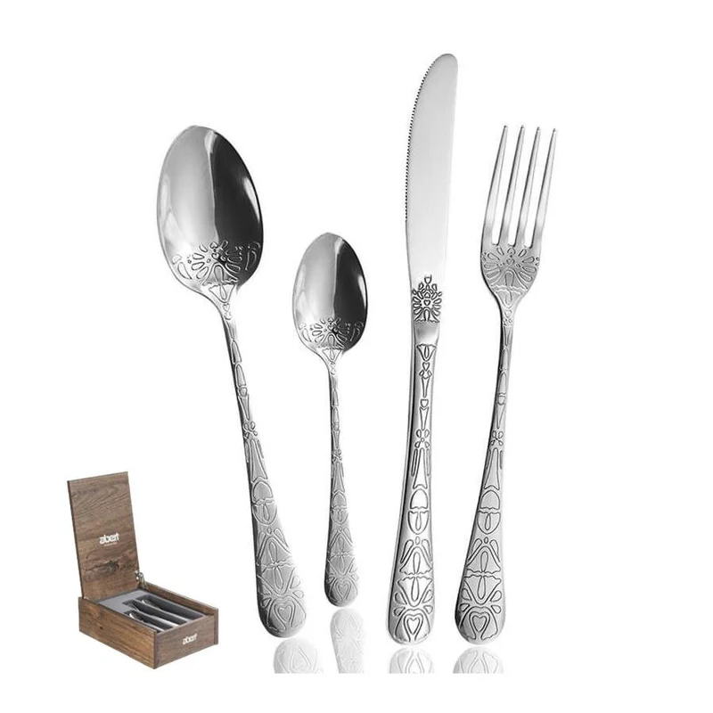 Tattoo Servizio Posate In Acciaio Inox - Set 24 Pz