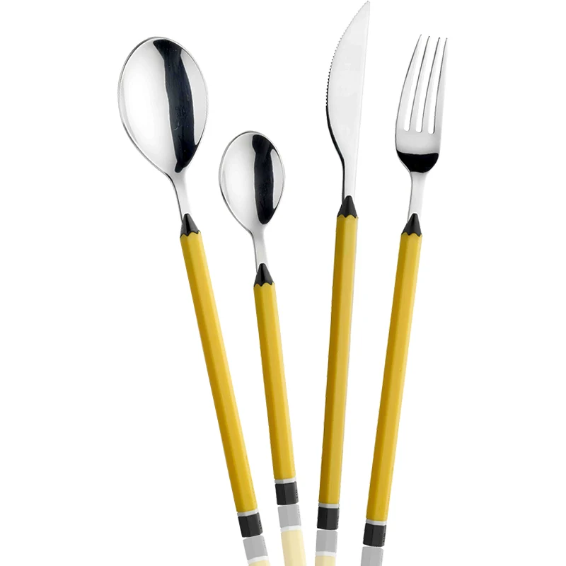 Matite Servizio Posate In Acciaio Inox - Set 24 Pz