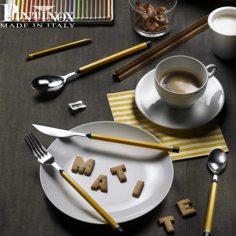 Matite Servizio Posate In Acciaio Inox - Set 24 Pz