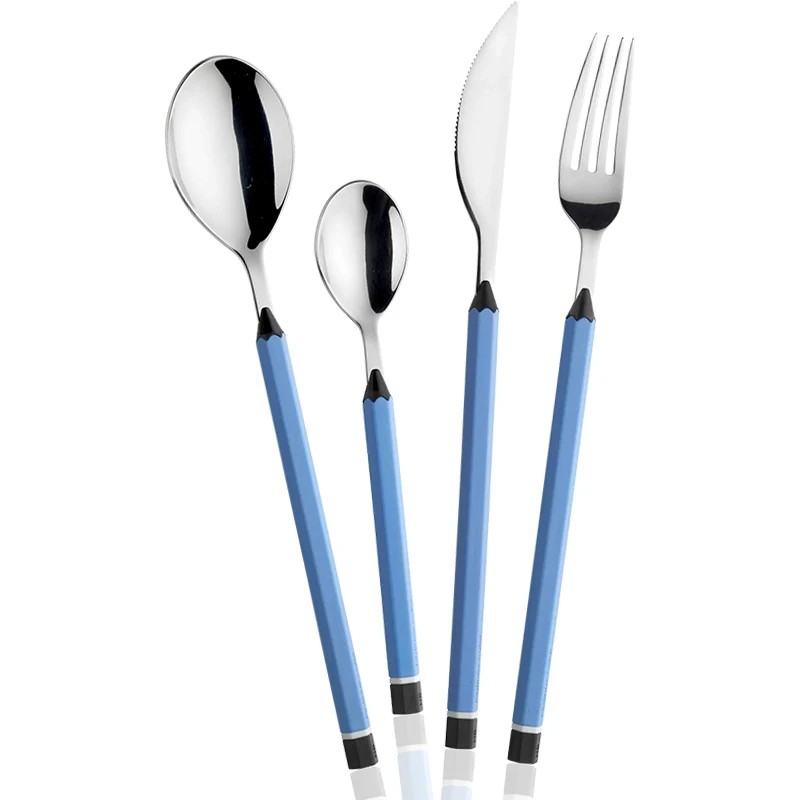 Matite Servizio Posate In Acciaio Inox - Set 24 Pz
