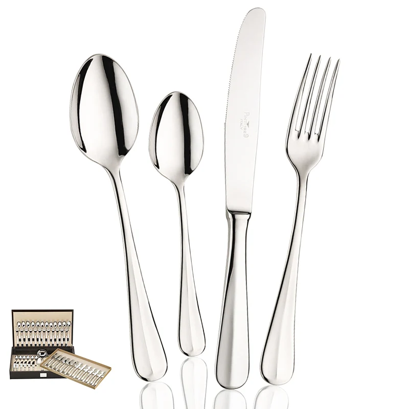 Baguette Servizio Posate In Acciaio Inox - Set 75 Pz