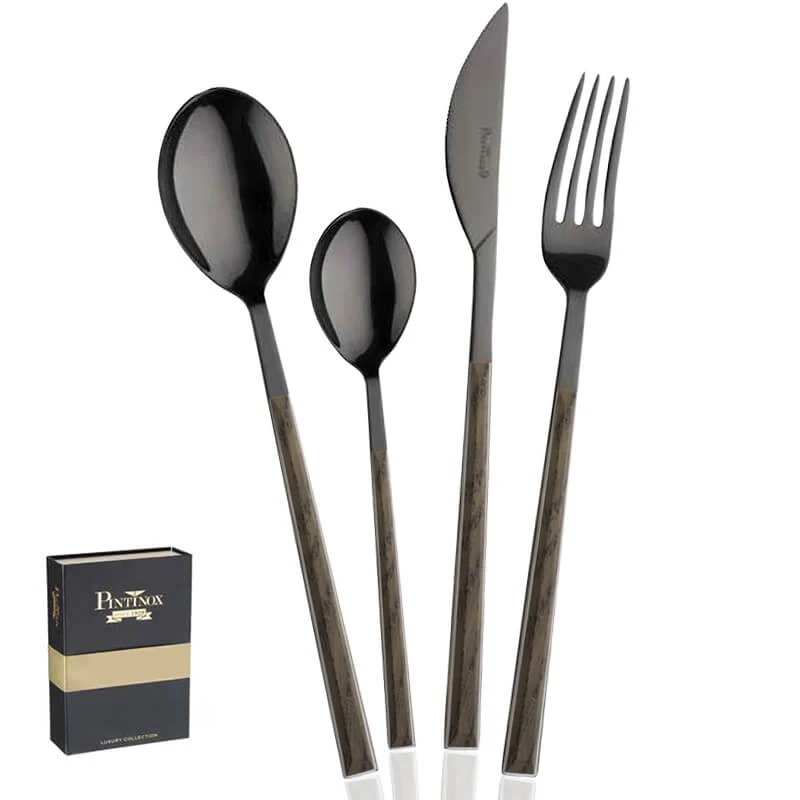 Sushi Anniversary Servizio Posate In Acciaio Inox - ABS - Set 24 Pz