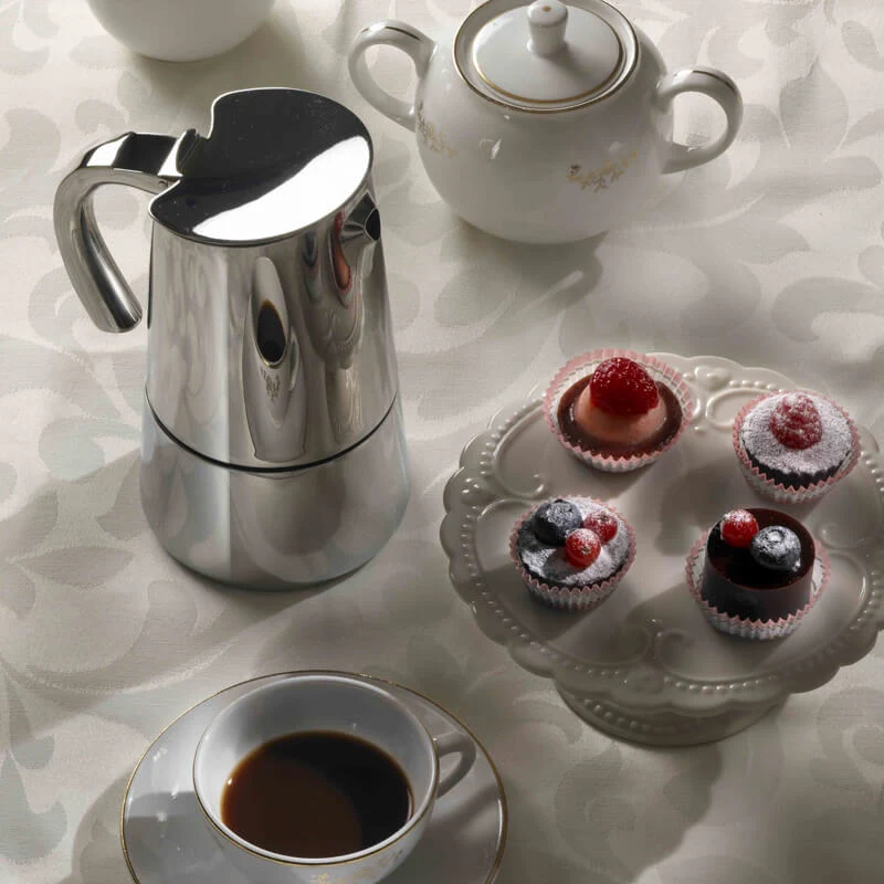 Bella Caffettiera Moka In Acciaio Inox