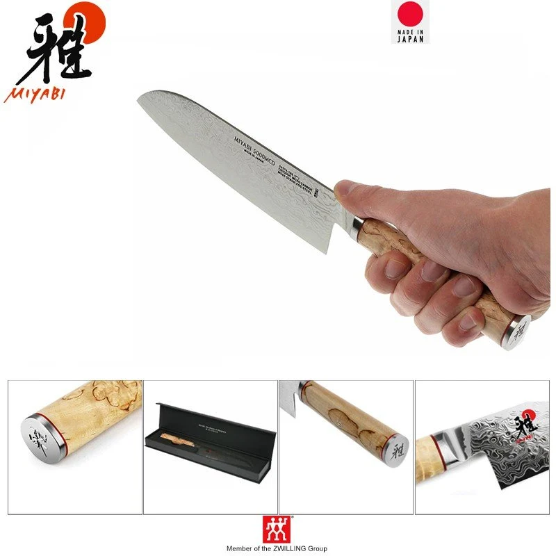 Miyabi 5000MCD Coltello Santoku In Acciaio Inox