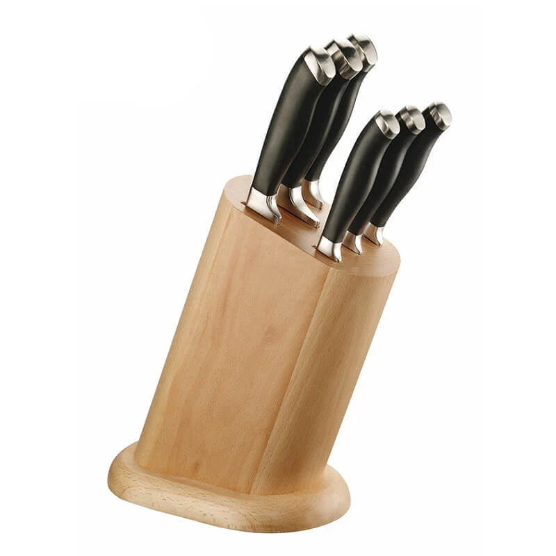 Professionali Coltelli Con Ceppo In Acciaio Inox - Set 6 Pz